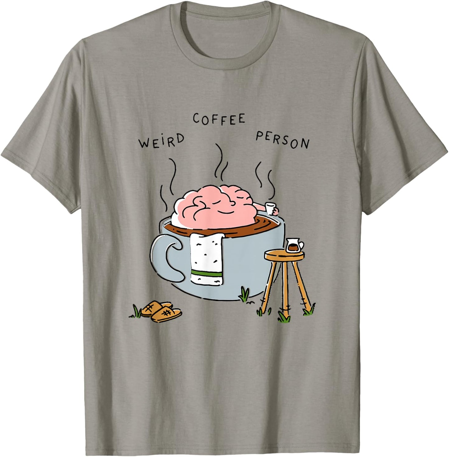 Weird Coffee Person T-Shirt - T-Shirt | Sand