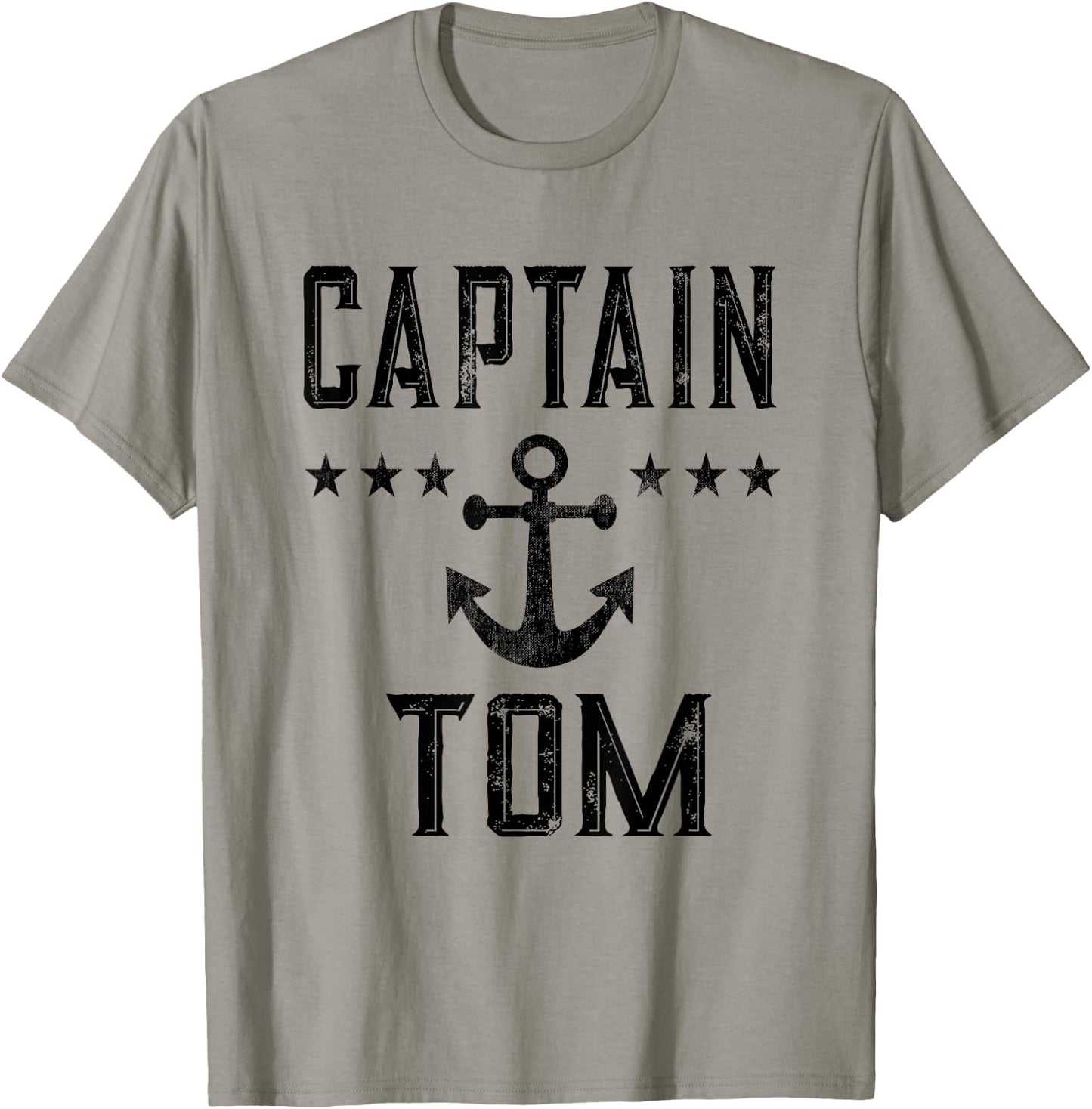 Captain Tom - Personalized Nautical Boating Boat Owner Art T-Shirt - T-Shirt | Sand