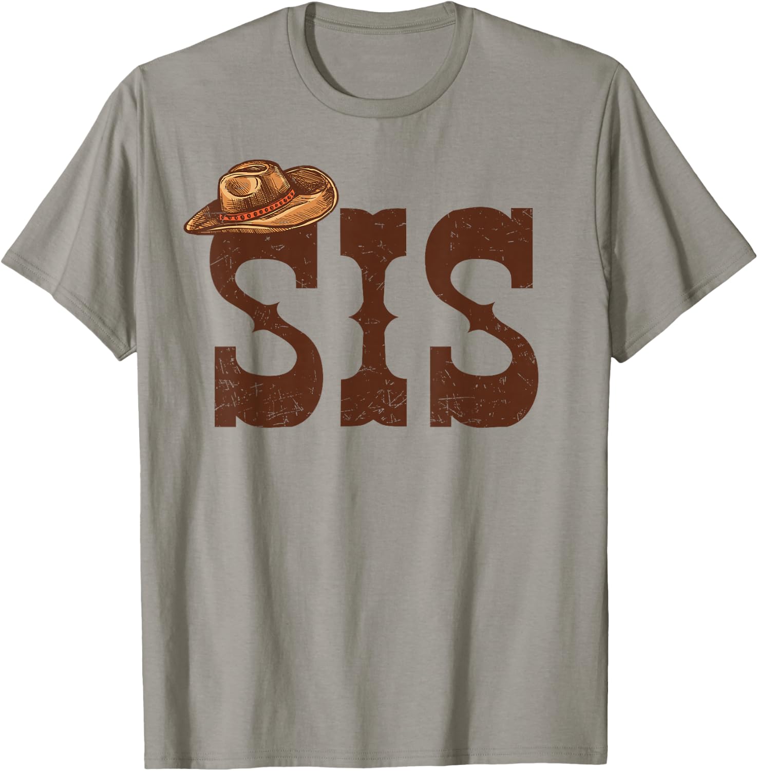 Sis Sister Western Family Matching Birthday Cowboy Cowgirl T-Shirt - T-Shirt | Sand