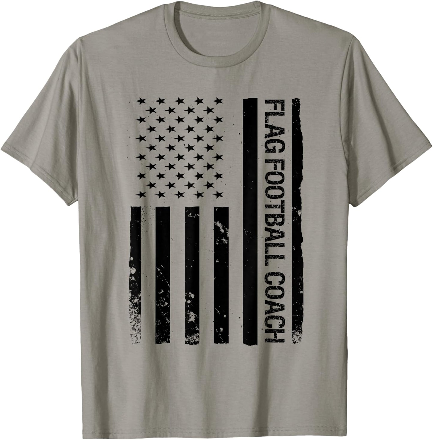 Funny Flag Football Coach USA American Flag T-Shirt - T-Shirt | Sand