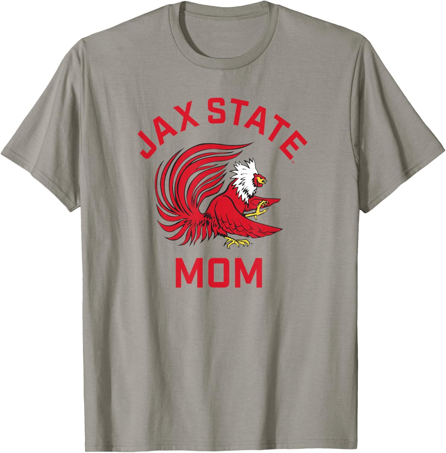 Jacksonville State University JSU Gamecocks Arched Mom T-Shirt - T-Shirt | Sand
