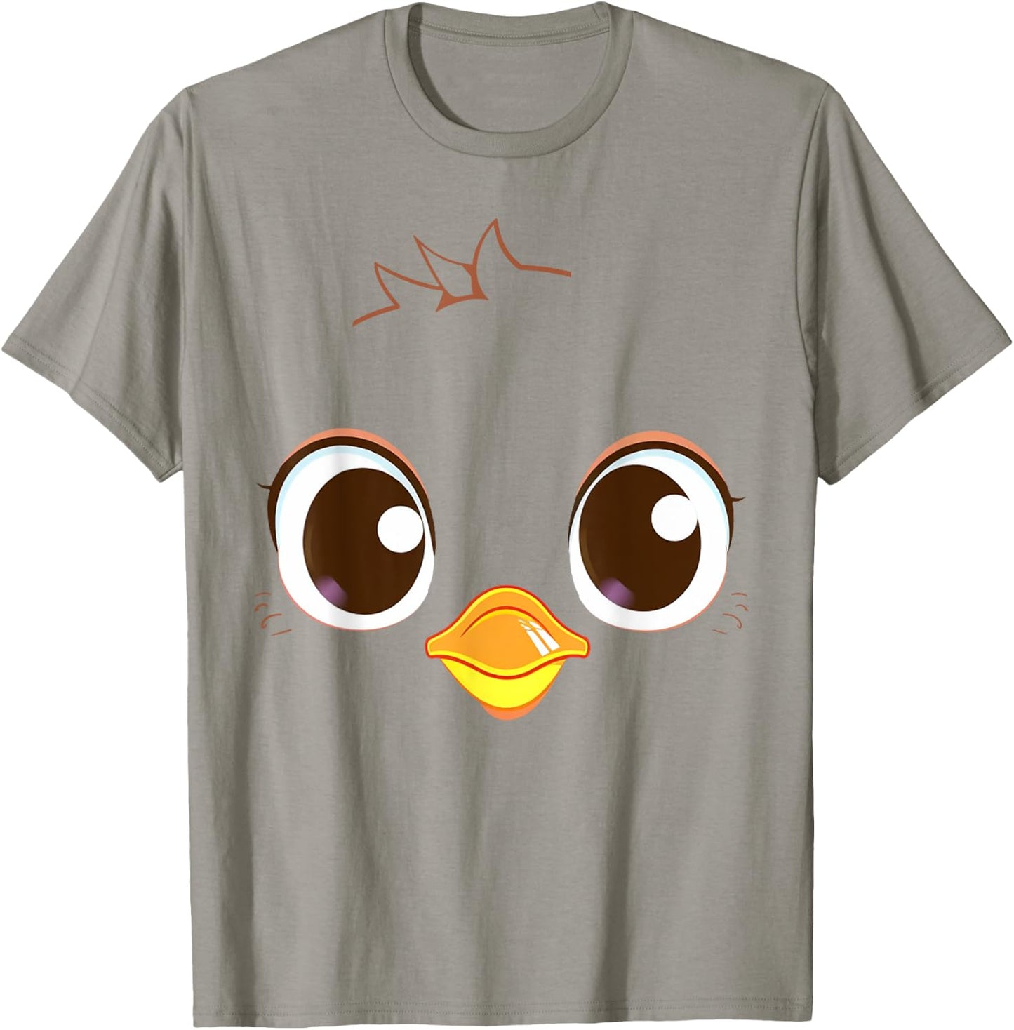 Cute Chick Face Yellow Chicken Costume T-Shirt - T-Shirt | Sand