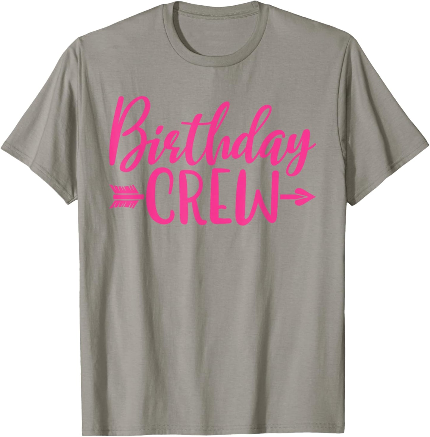Birthday Crew Pink Women Girls Matching Group Birthday Party T-Shirt - T-Shirt | Sand