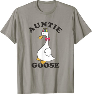 Auntie Goose Funny Silly Goose Aunt T-Shirt - T-Shirt | Sand