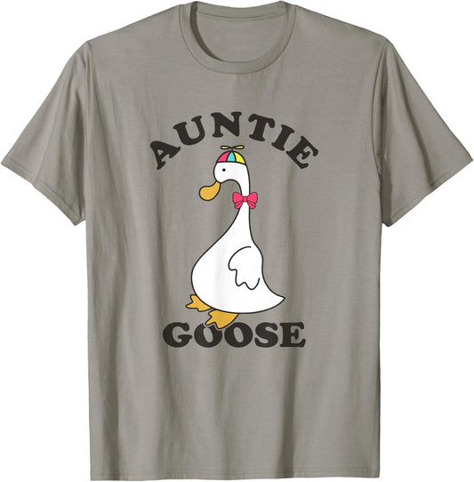 Auntie Goose Funny Silly Goose Aunt T-Shirt - T-Shirt | Sand