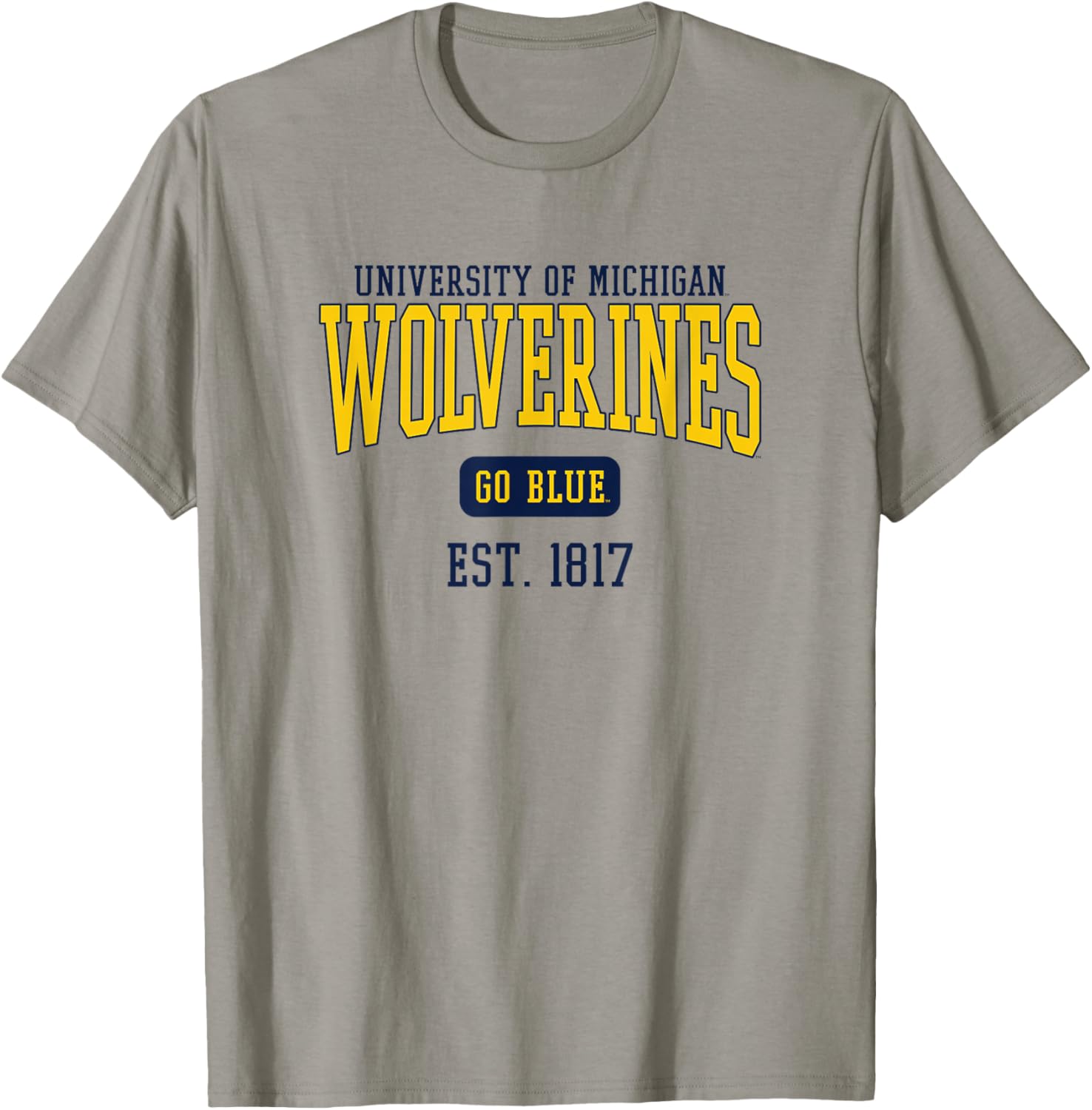University of Michigan Wolverines U of M Est. Date T-Shirt - T-Shirt | Sand