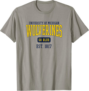 University of Michigan Wolverines U of M Est. Date T-Shirt - T-Shirt | Sand