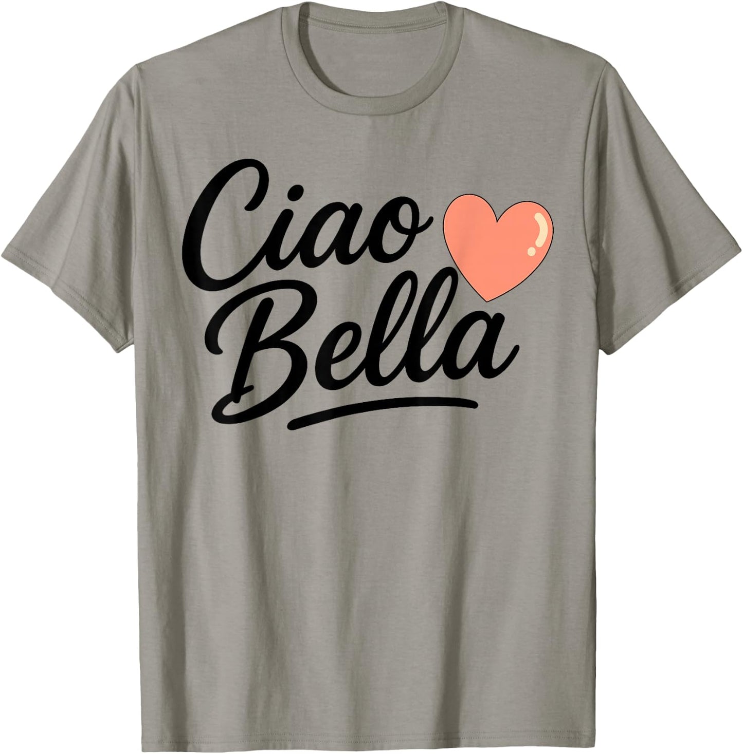 Ciao Bella Heart Retro Look T-Shirt - T-Shirt | Sand