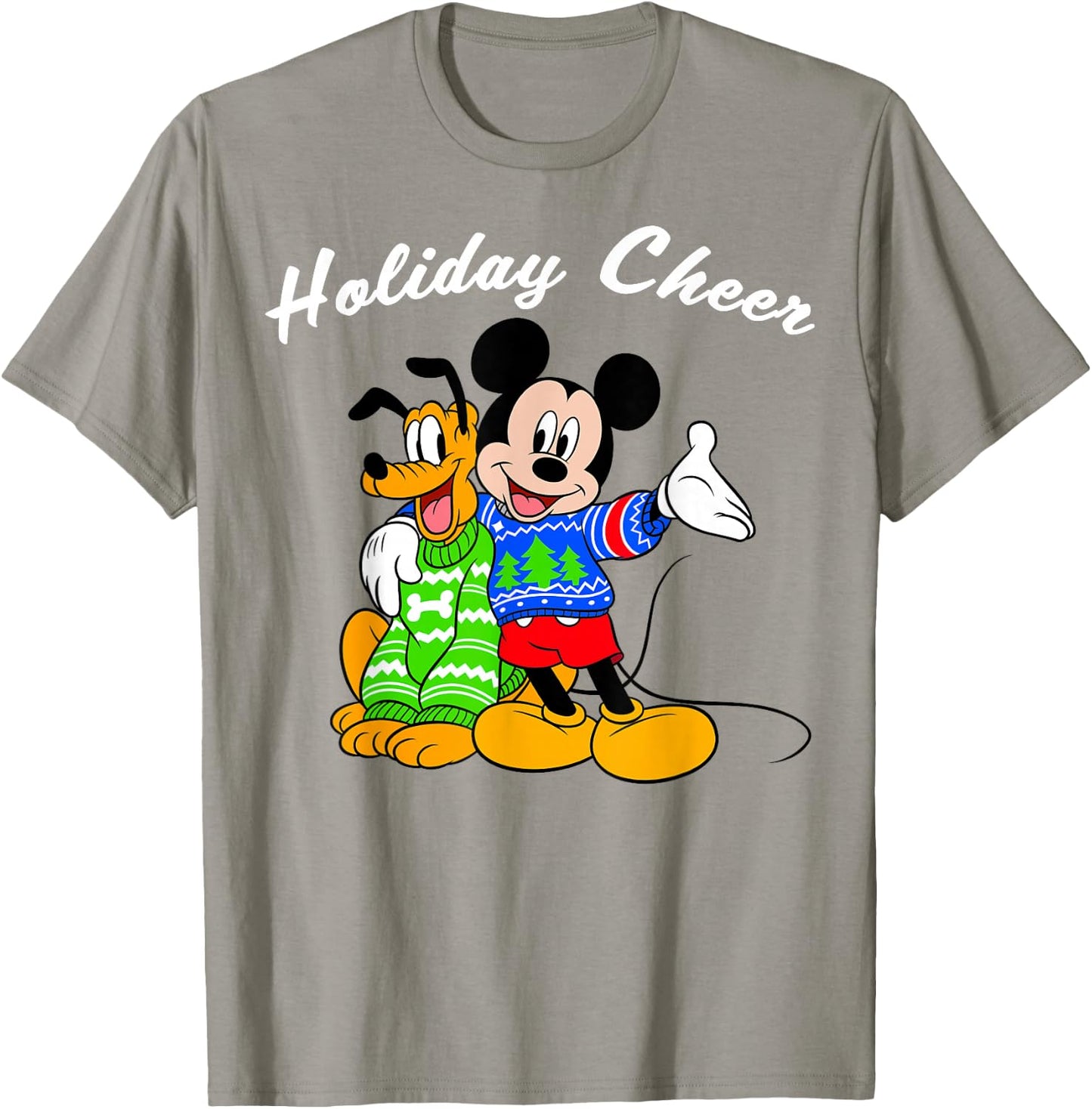 Disney Mickey And Pluto Holiday Cheer Christmas T-Shirt - T-Shirt | Sand