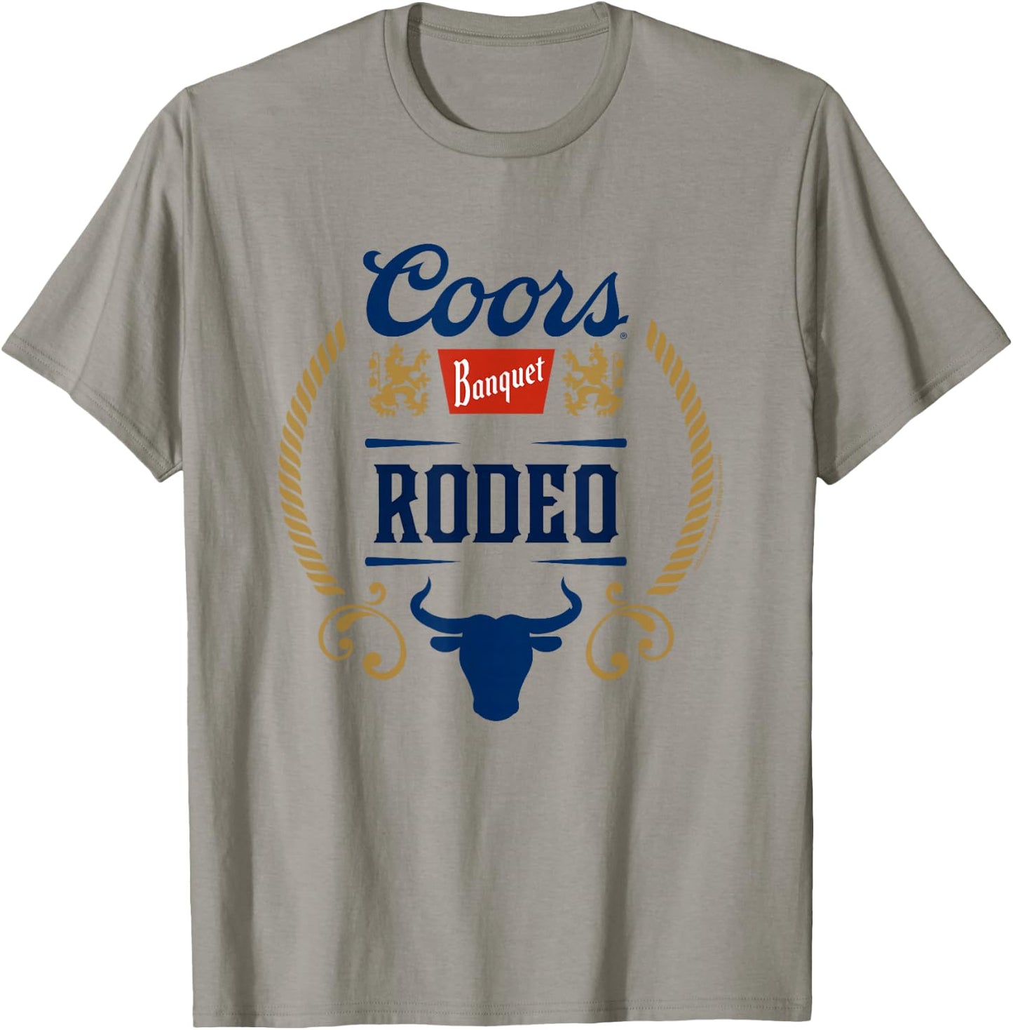 Coors Banquet Rodeo Bull Horns Framed Badge T-Shirt - T-Shirt | Sand