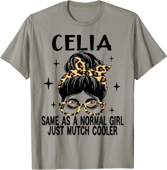 SwiftStyle Apparel CELIA Costume Cute Definition Personalized Name CELIA , Small, Grey T-Shirt - T-Shirt | Sand