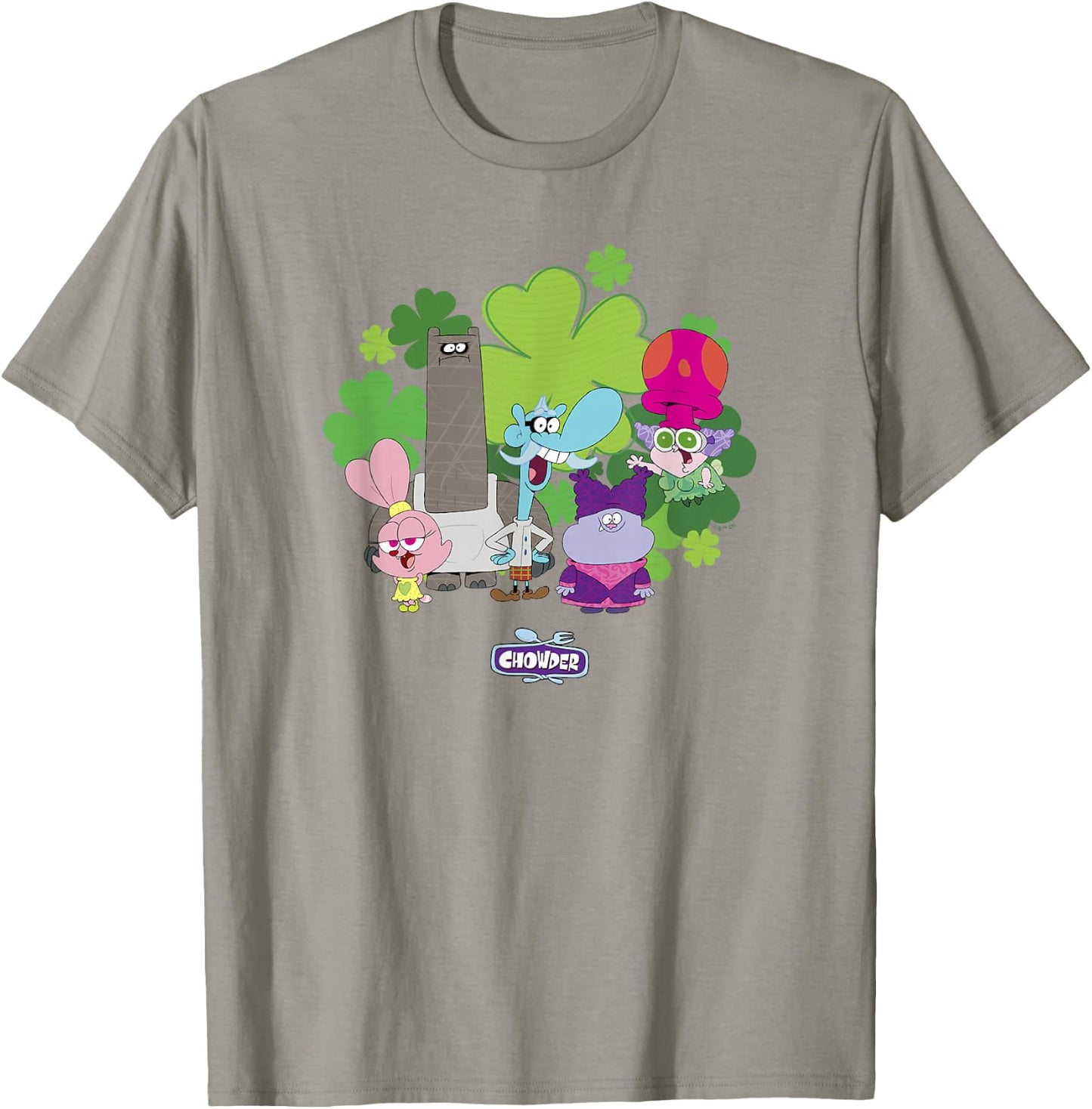 Chowder St. Patrick's Day Shamrock Group Shot T-Shirt - T-Shirt | Sand