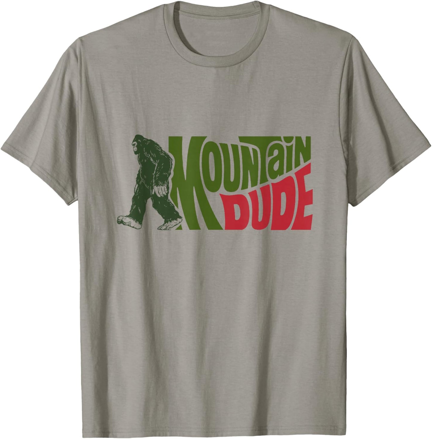Mountain Dude Funny Bigfoot Sasquatch Hiking Gift T-Shirt - T-Shirt | Sand