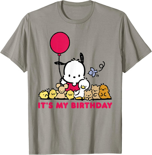 Pochacco It's My Birthday T-Shirt - T-Shirt | Sand
