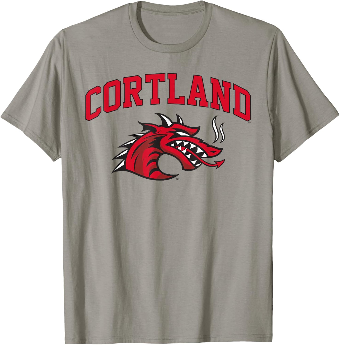 SUNY Cortland Red Dragons Athletics Logo T-Shirt - T-Shirt | Sand
