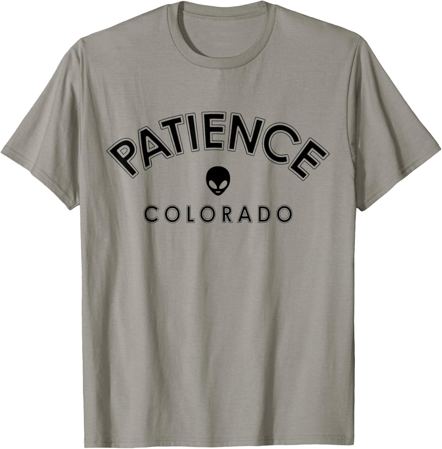 Patience Colorado in College Style Lettering and Alien T-Shirt - T-Shirt | Sand