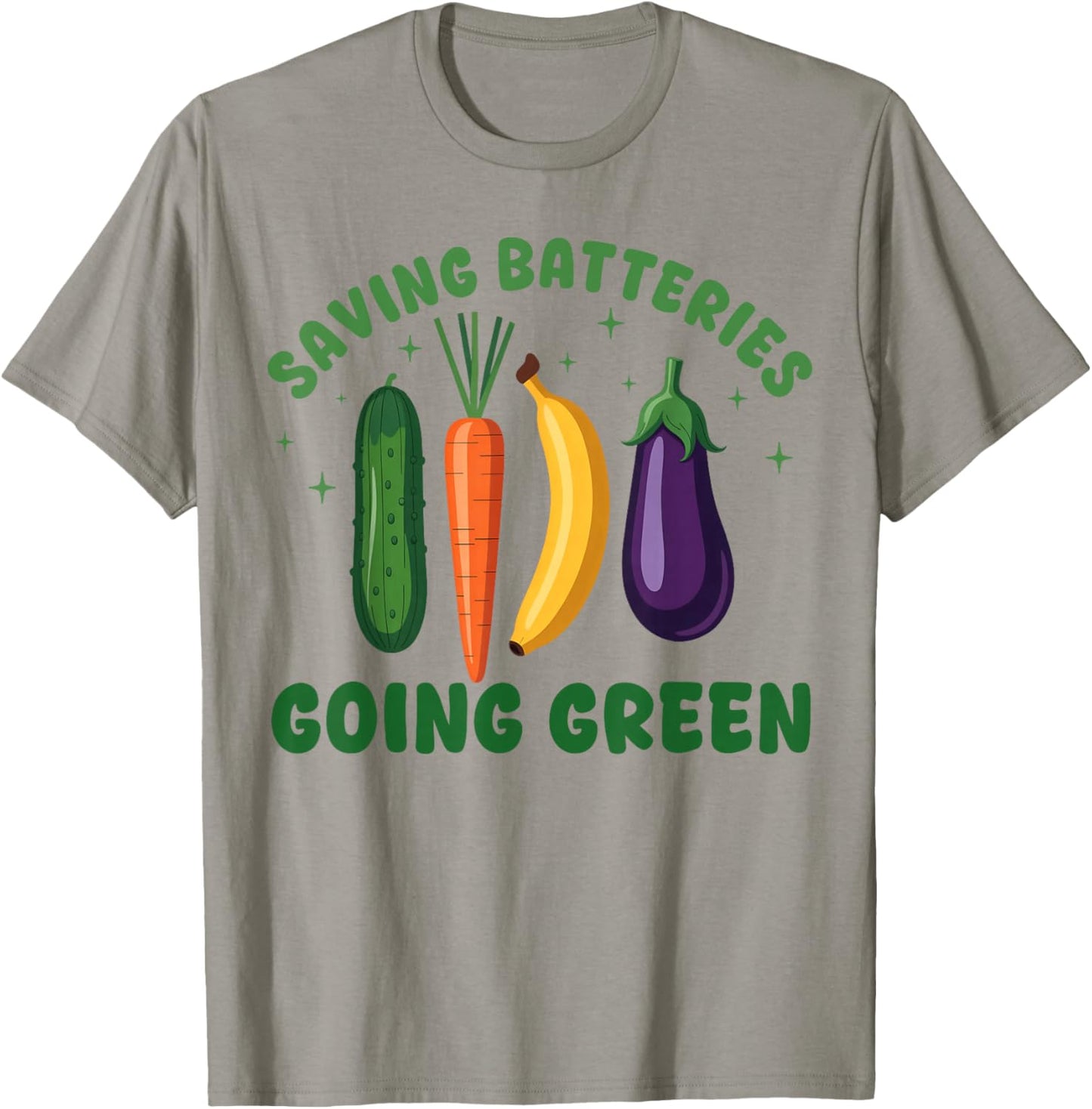 Inappropriate Funny Saving Batteries Going Green Adult Humor T-Shirt - T-Shirt | Sand