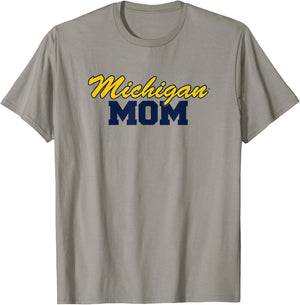 University of Michigan Wolverines U of M Mom T-Shirt - T-Shirt | Sand