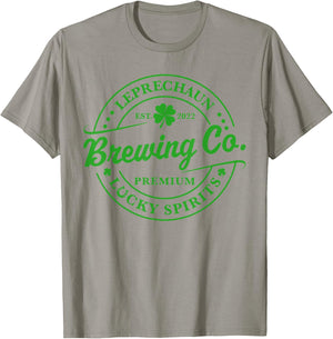 leprechaun brewing company shirt St Patricks Brewing Lucky T-Shirt - T-Shirt | Sand
