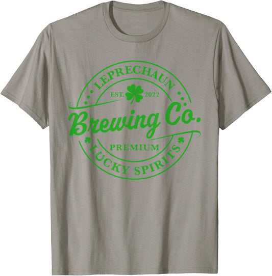 leprechaun brewing company shirt St Patricks Brewing Lucky T-Shirt - T-Shirt | Sand