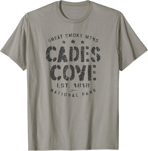 JCombs: Cades Cove, TN, Great Smoky Mountains National Park T-Shirt - T-Shirt | Sand