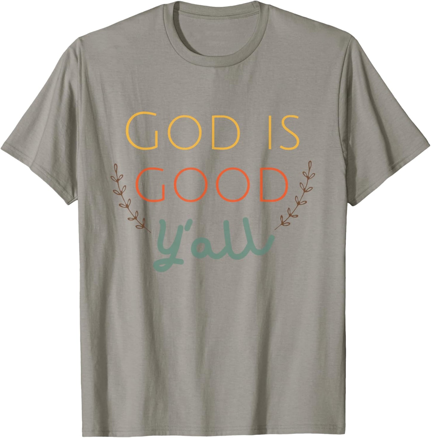 Retro God is Good Y'all Christian Faith Vintage T-Shirt - T-Shirt | Sand
