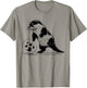 Vintage Otter Playing Soccer Funny Animal Sport Lover T-Shirt - T-Shirt | Sand