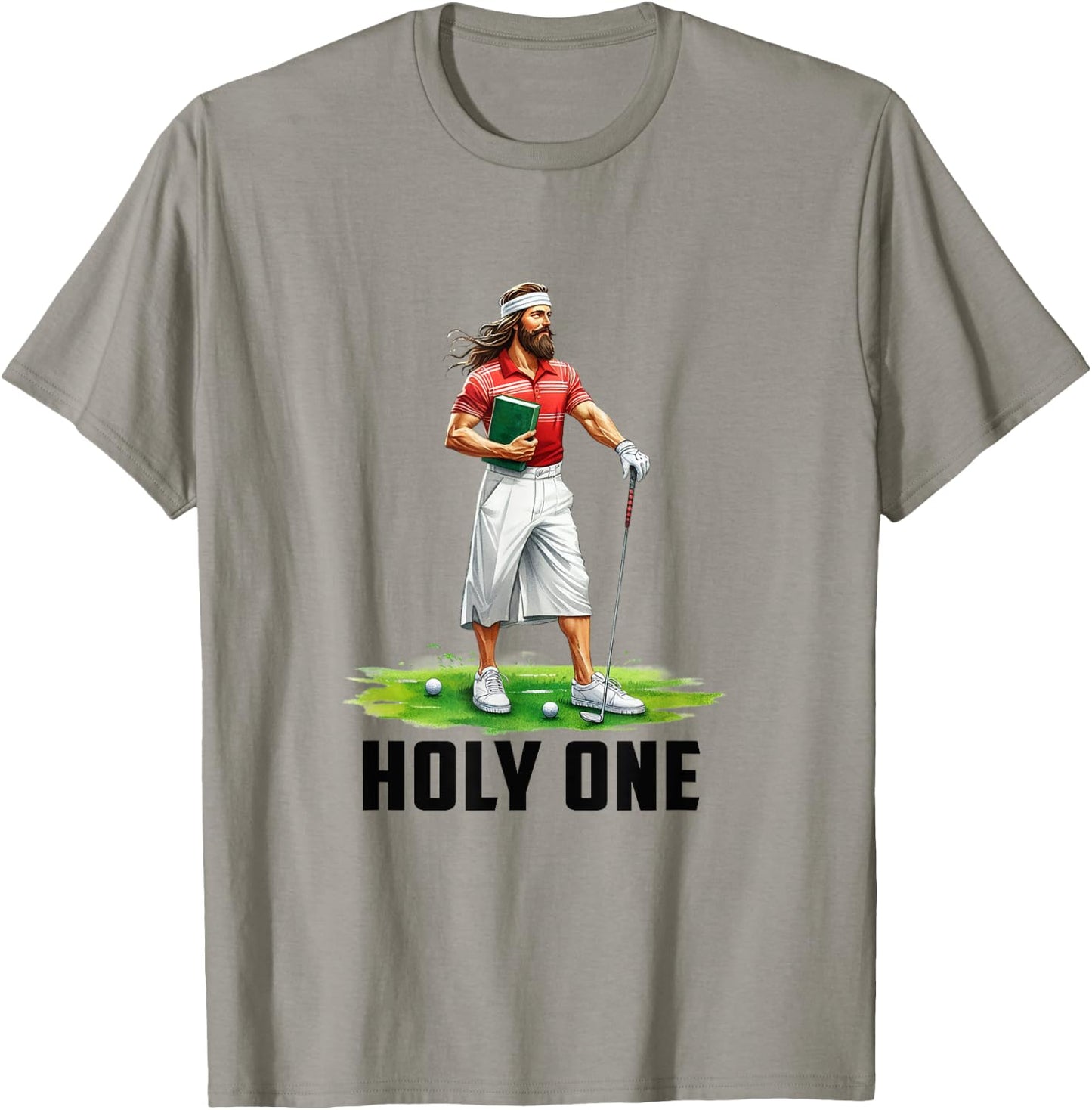 Jesus Golf Holy One Christian God Golfers Golfing Christ T-Shirt - T-Shirt | Sand
