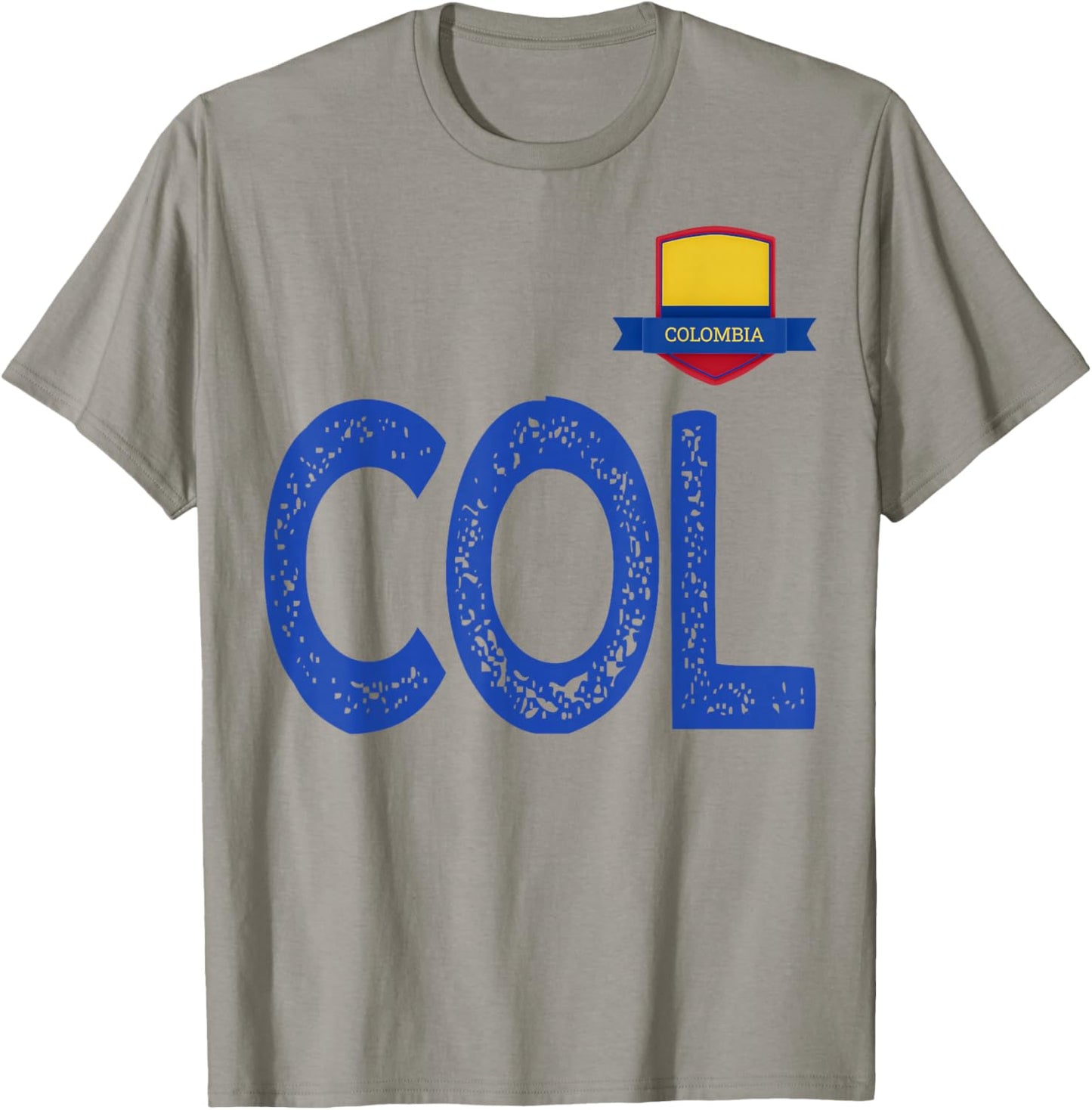 Colombia Human-Flag Letter C and O and L Colombian T-Shirt - T-Shirt | Sand