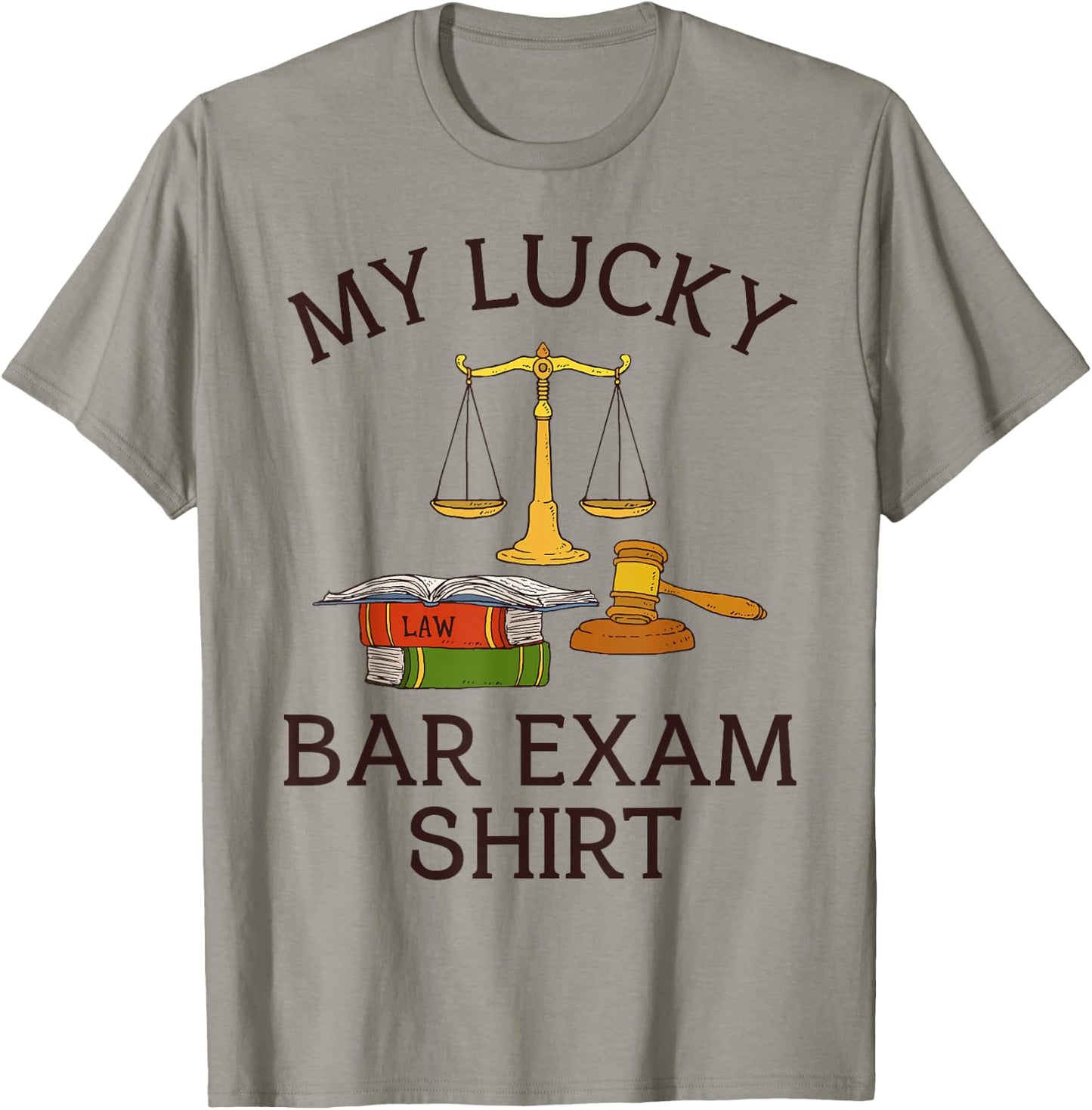 My Lucky Bar Exam Shirt Lawyer Law School Student Cool Retro T-Shirt - T-Shirt | Sand