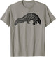 Cute Pangolin Vintage Animal Print T-Shirt - T-Shirt | Sand