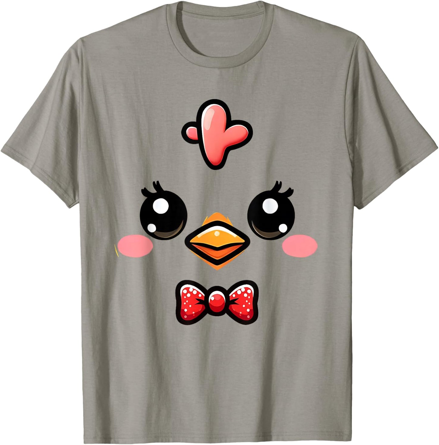 Cute Chicken Face Yellow Chick Costume Farm Animal Lover T-Shirt - T-Shirt | Sand
