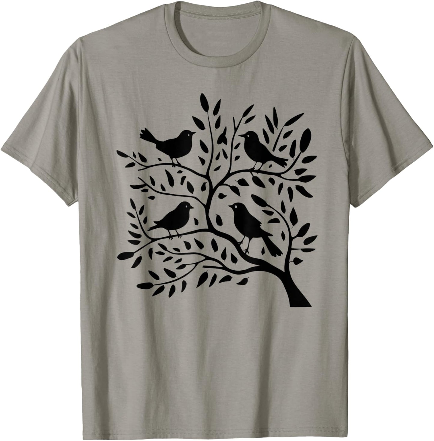Birds On A tree Branch Birding Bird Watching Bird Shirt T-Shirt - T-Shirt | Sand