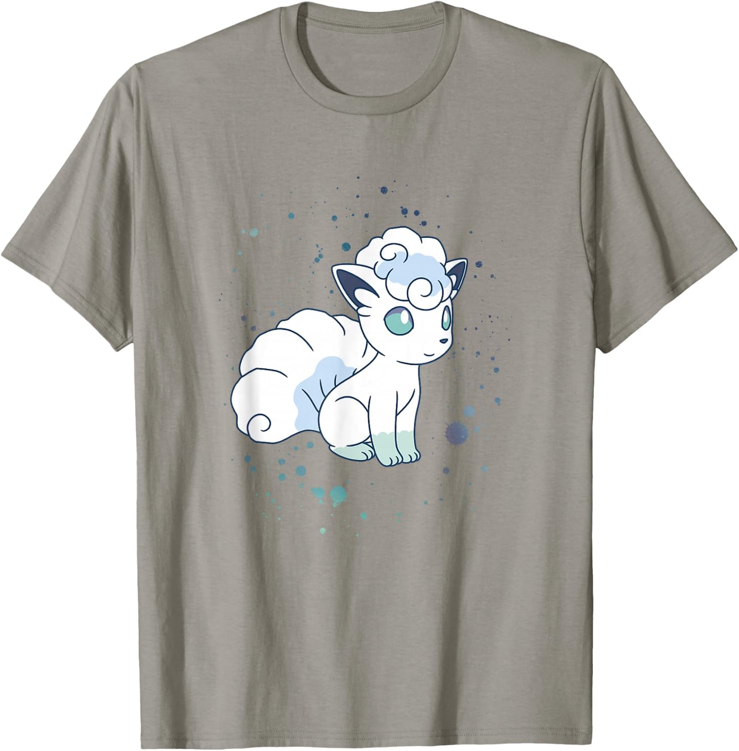 Pokémon Alolan Vulpix Winter Watercolor Portrait T-Shirt - T-Shirt | Sand