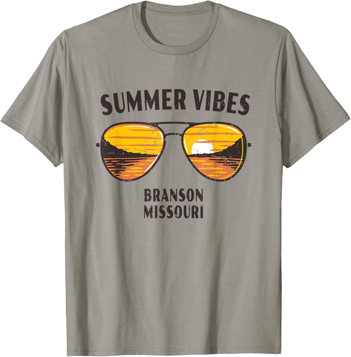 Summer Vibes Branson MO Souvenir T-Shirt - T-Shirt | Sand