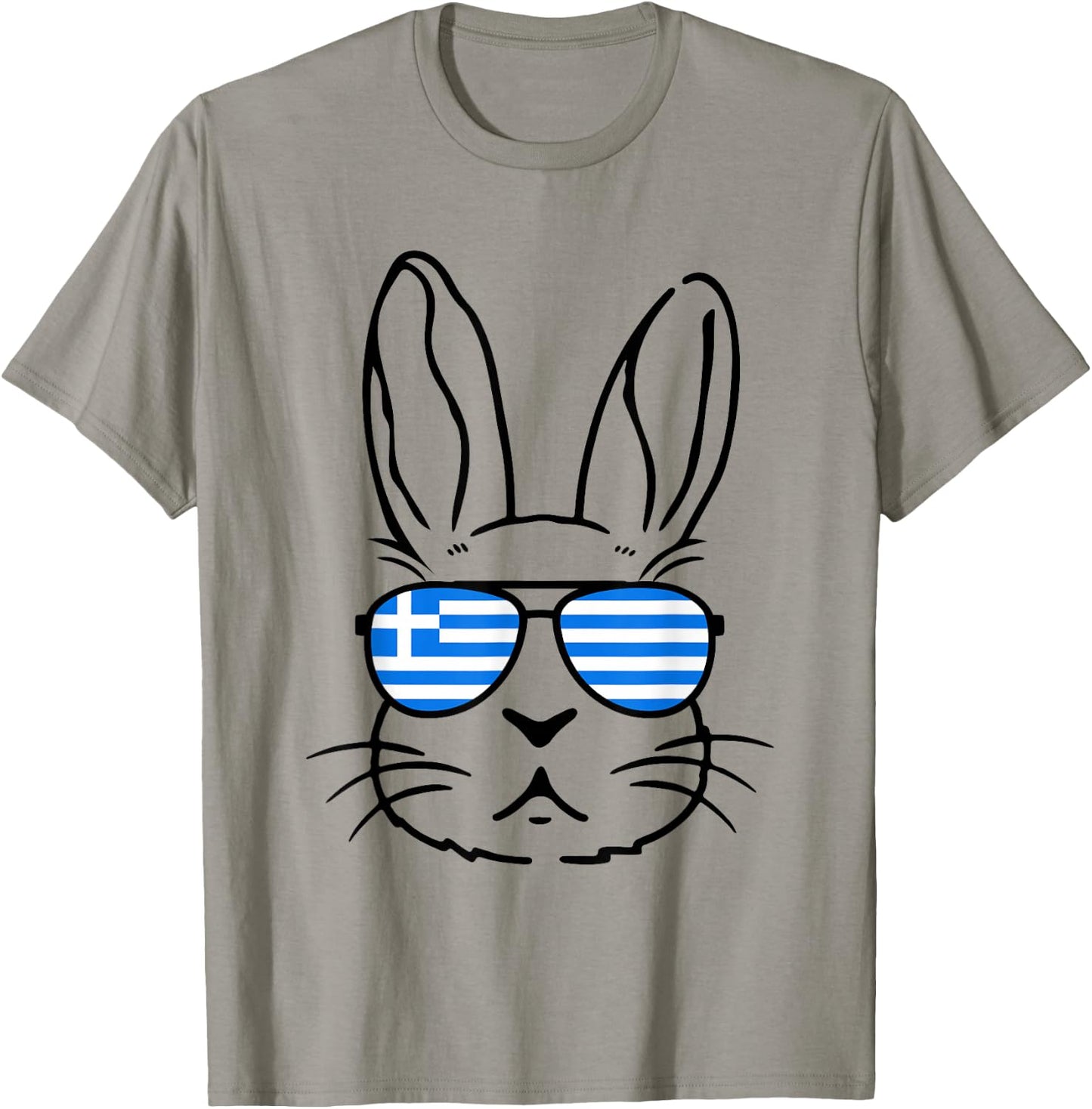 Greek Easter 2026 Greece Flag Bunny Funny Greek Easter Kids T-Shirt - T-Shirt | Sand