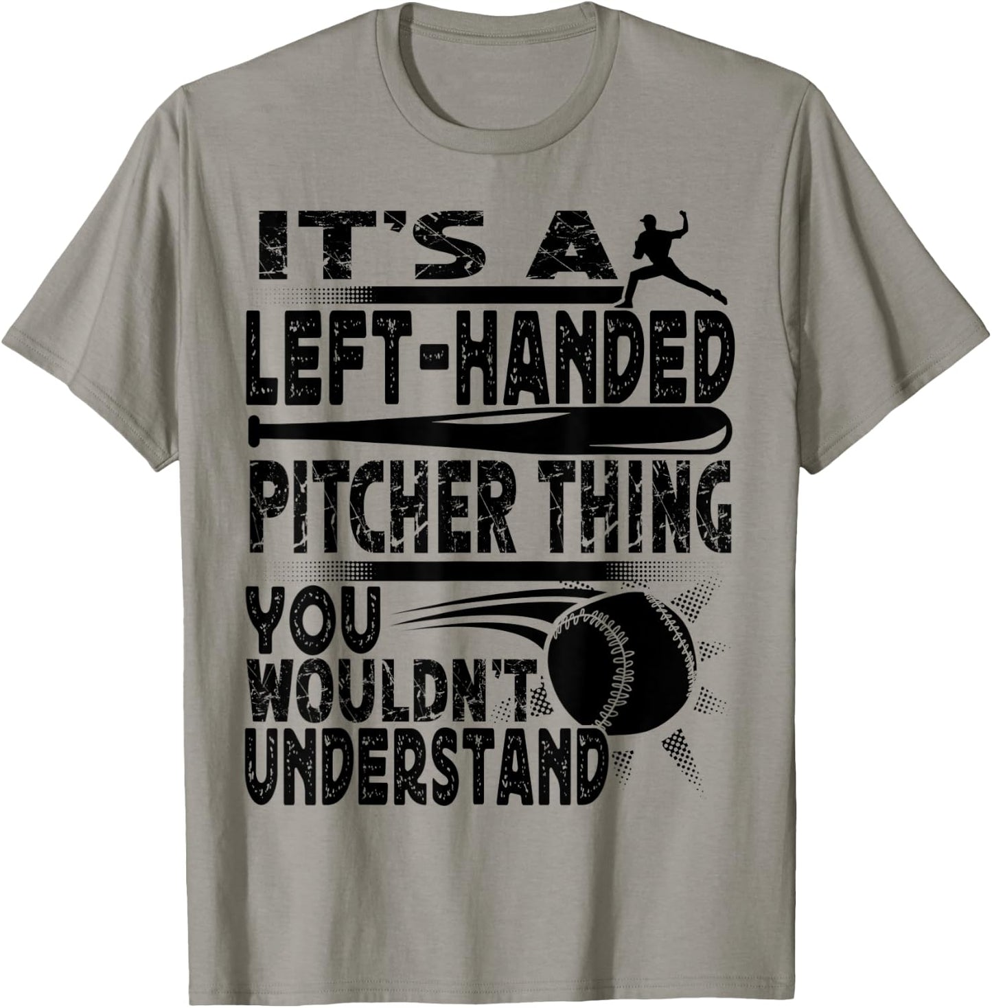 Funny Left-Handed Pitcher Thing Softball Player T-Shirt - T-Shirt | Sand