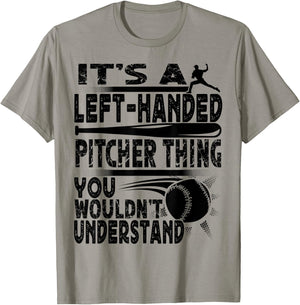 Funny Left-Handed Pitcher Thing Softball Player T-Shirt - T-Shirt | Sand