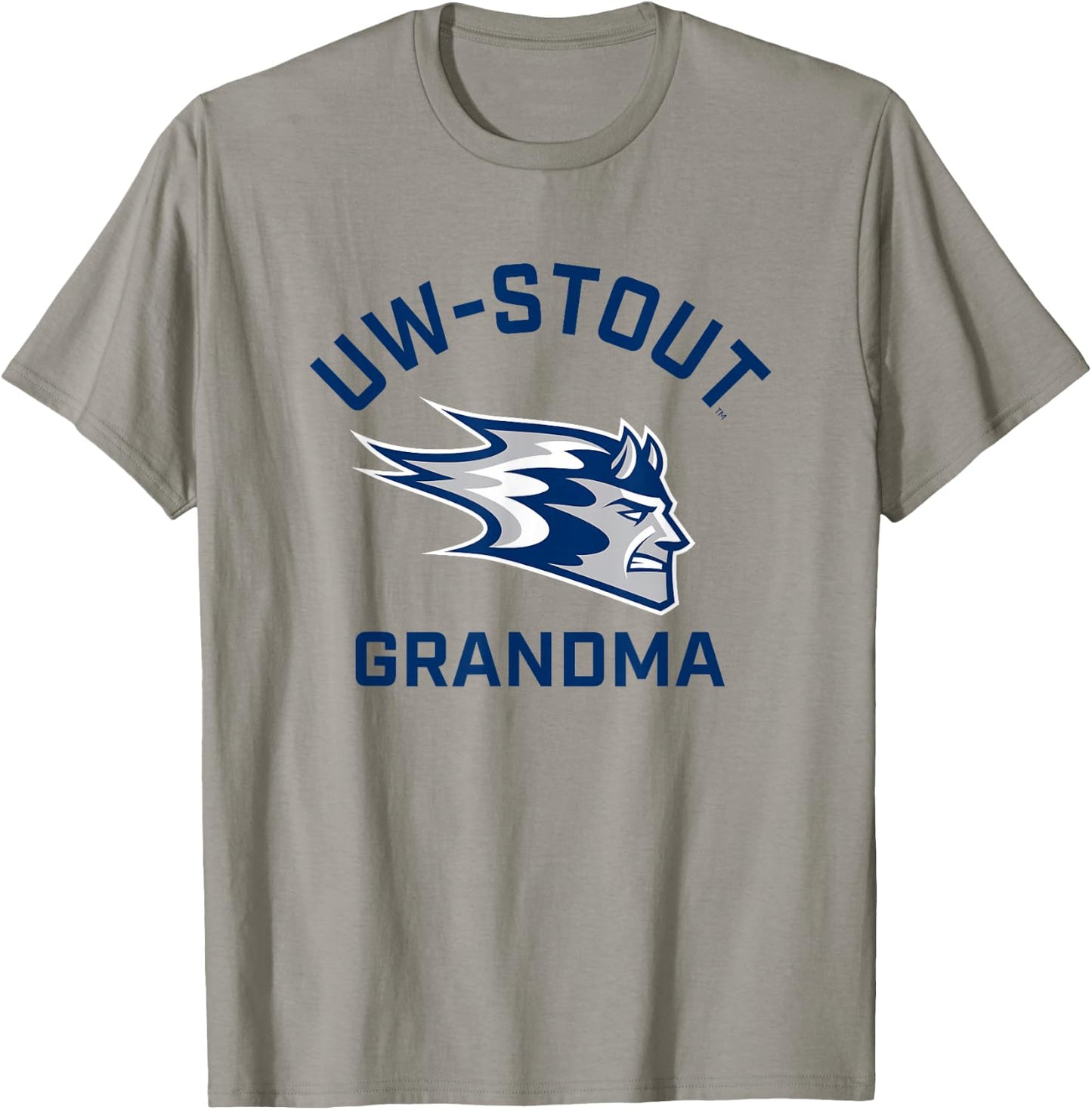 University of Wisconsin-Stout Blue Devils Arched Grandma T-Shirt - T-Shirt | Sand