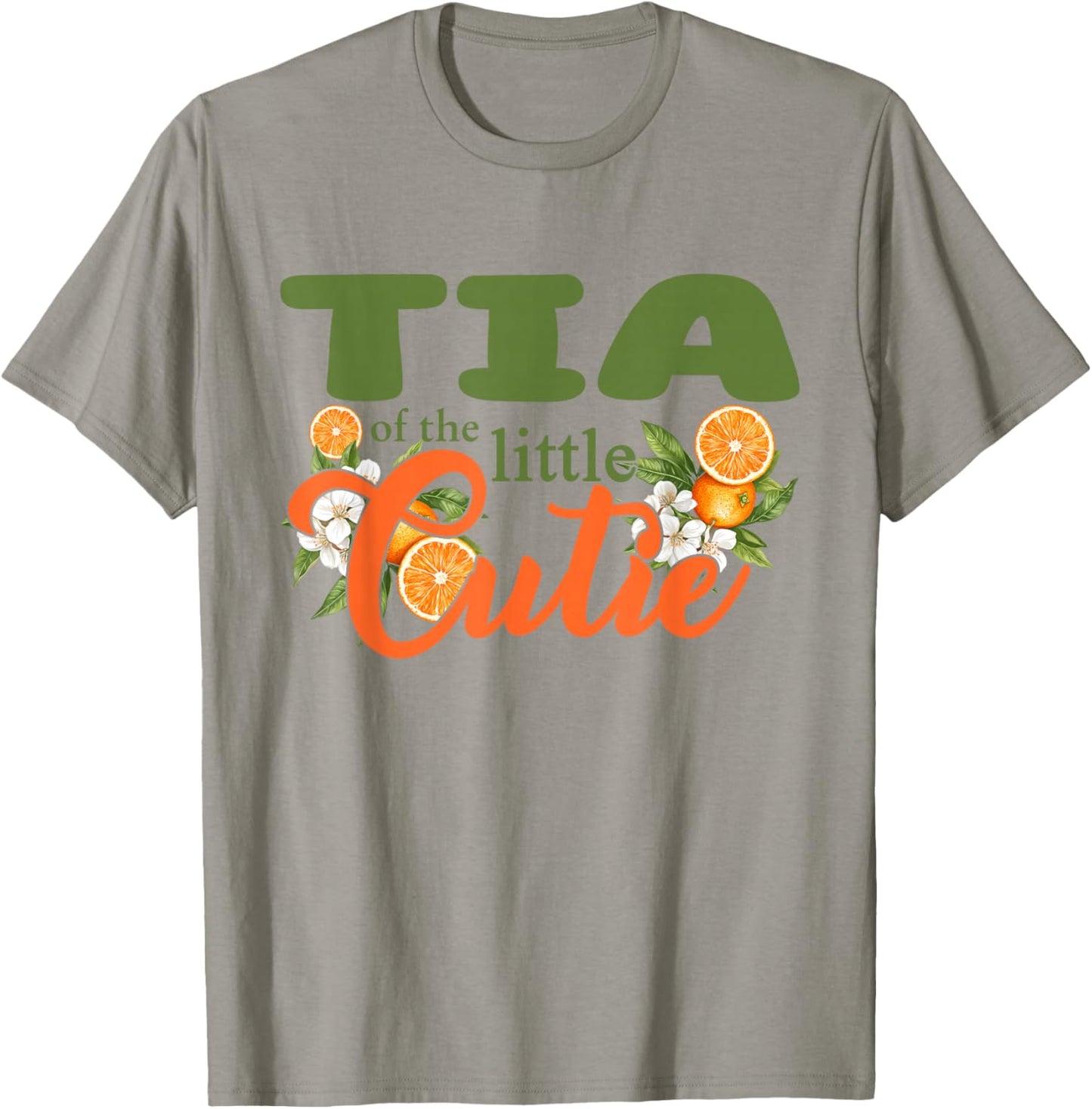 Tia of The Little Cutie Orange Clementine Bday Party T-Shirt - T-Shirt | Sand