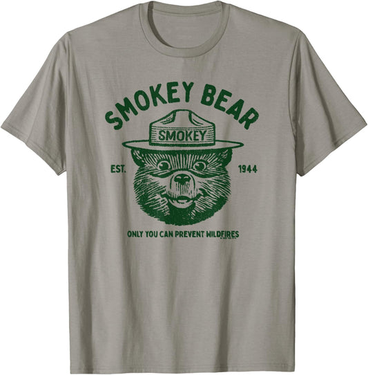 Vintage Smokey Bear Logo Only You Can Prevent Wildfires T-Shirt - T-Shirt | Sand