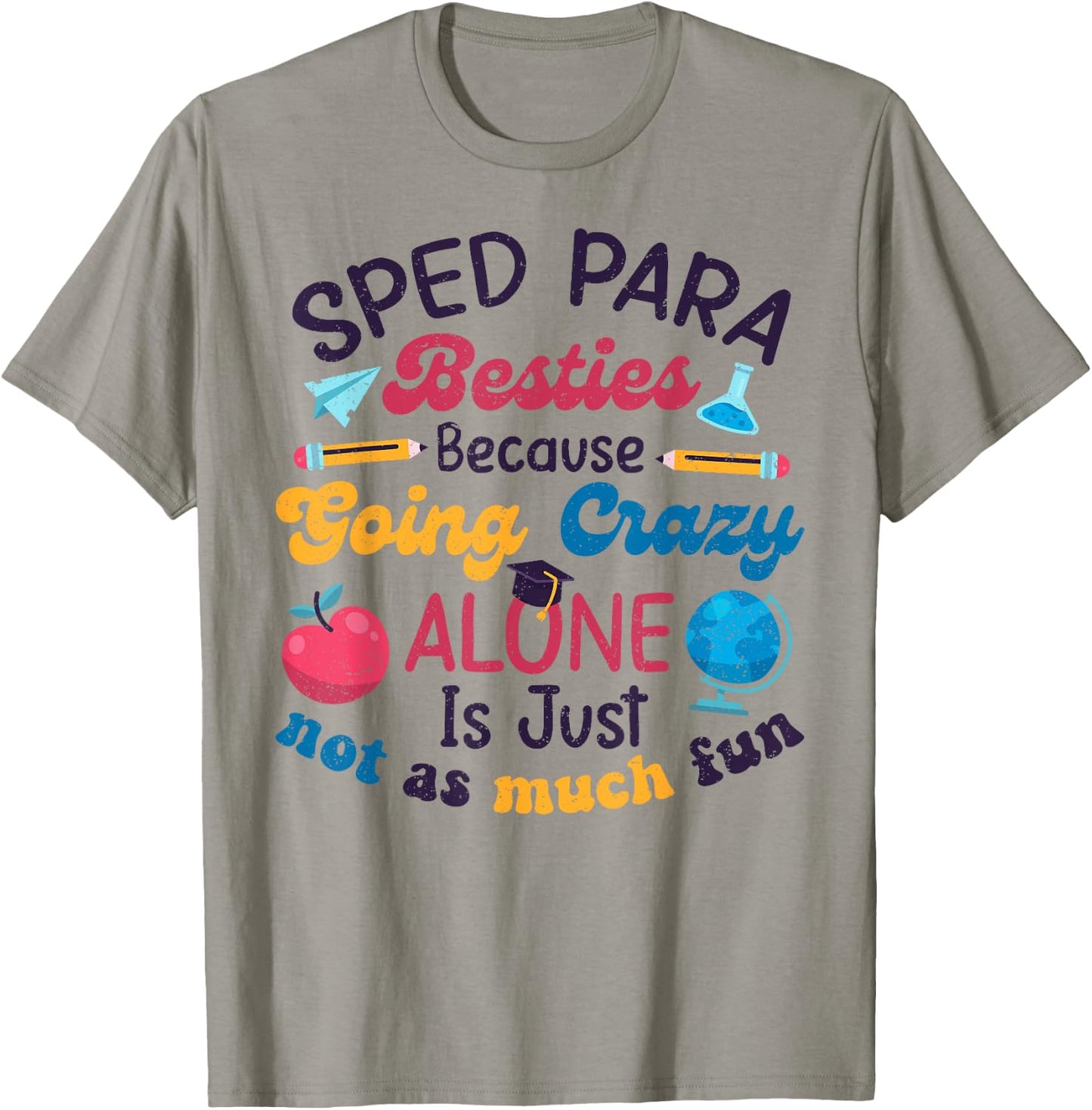 Funny Sped Para Besties Humor Sped Para Squad Cute First Day T-Shirt - T-Shirt | Sand