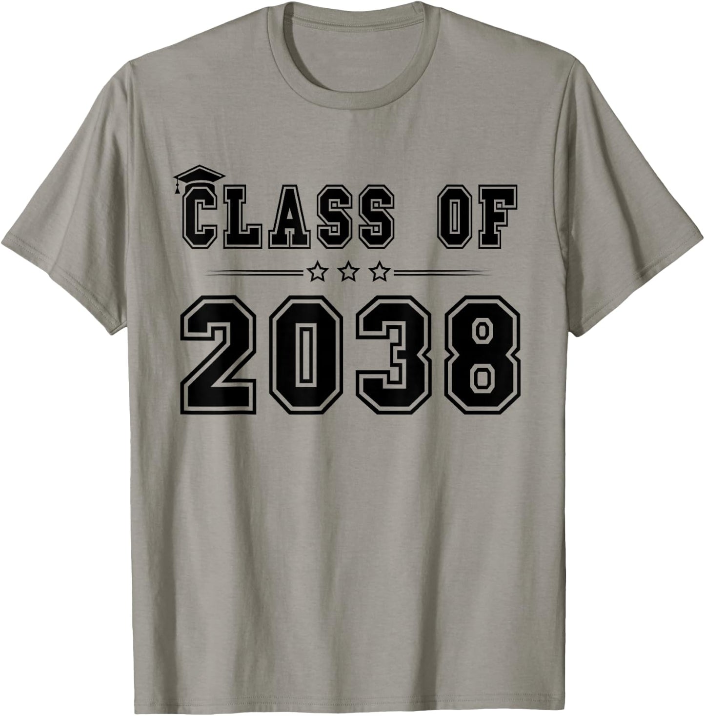 Class of 2038 Grow With Me Graduation First Day Of School T-Shirt - T-Shirt | Sand