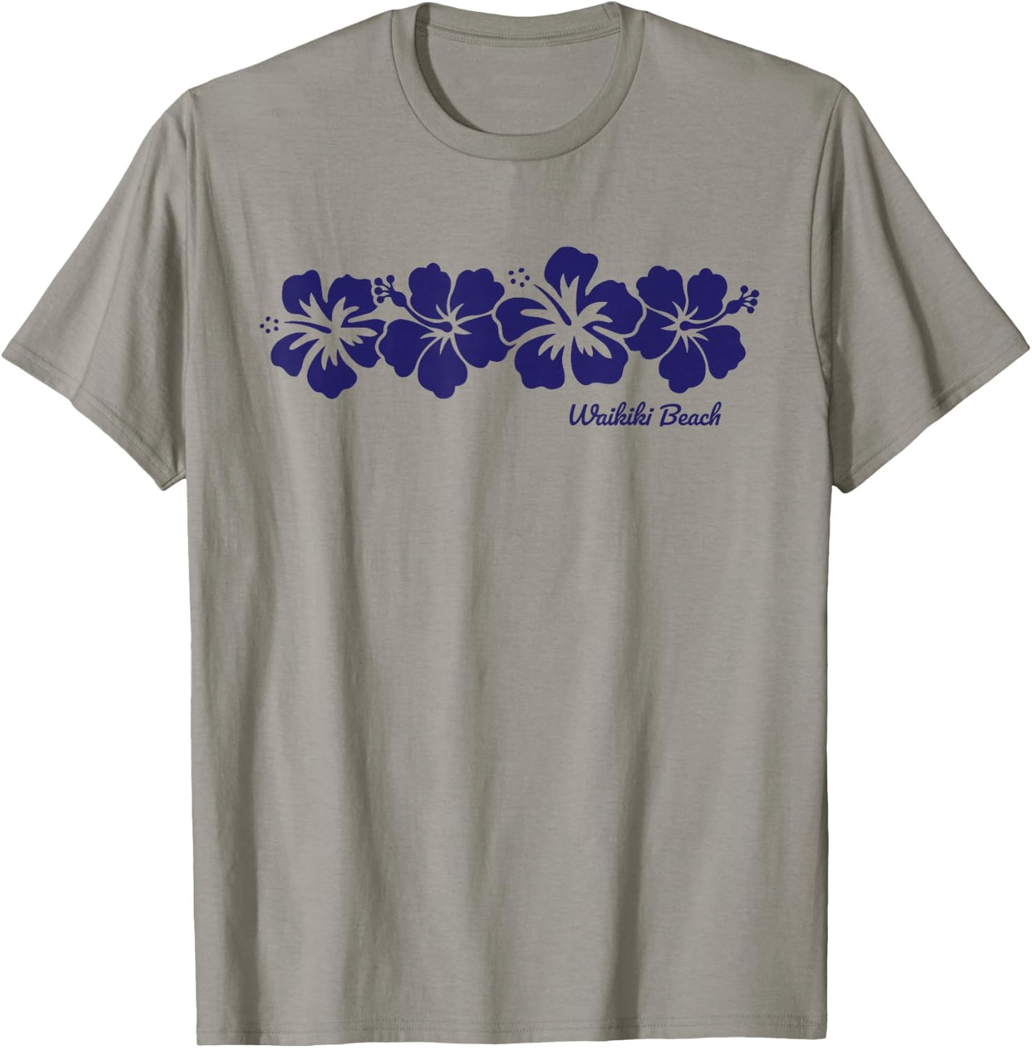 Waikiki Beach Hawaii Hibiscus Flower Souvenir T-Shirt - T-Shirt | Sand