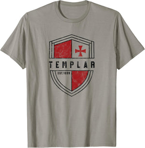 Templar Cross and Shield Vintage Medieval Cruise T-Shirt - T-Shirt | Sand