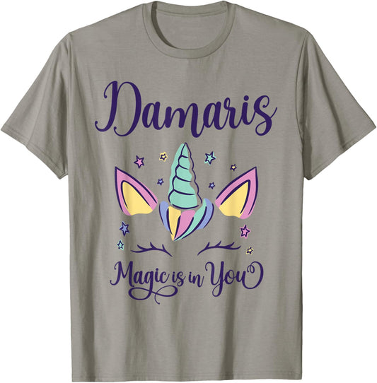 First Name Damaris Personalized I Love Damaris T-Shirt - T-Shirt | Sand