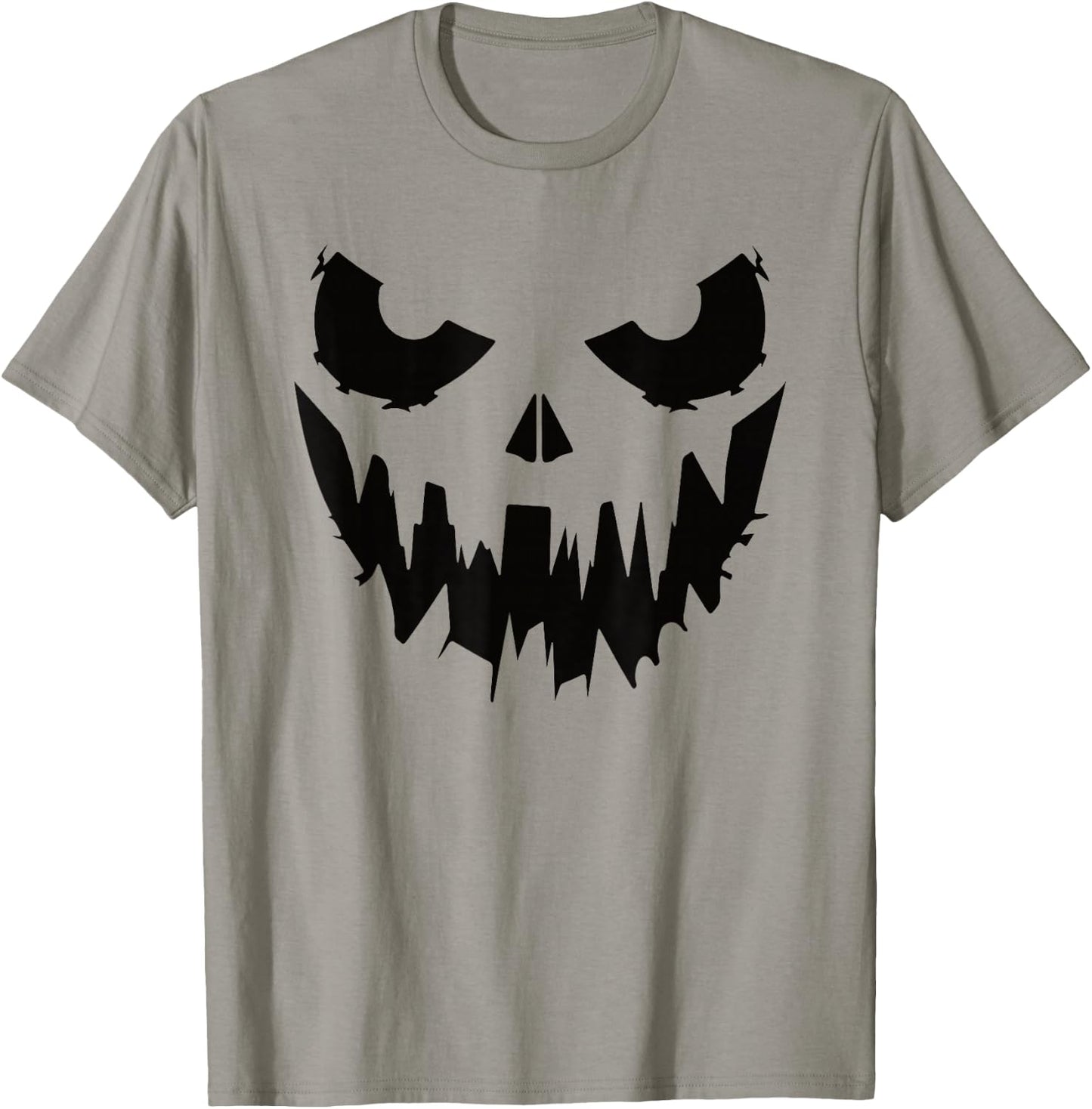 Scary Pumpkin Face Jack O Lantern Halloween Men Women Kids T-Shirt - T-Shirt | Sand