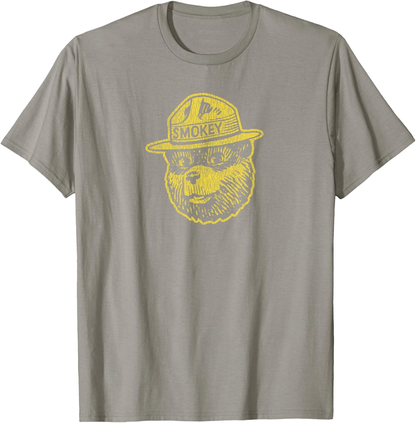 Smokey Bear Keep Our Forests Green & Growing! Distressed T-Shirt - T-Shirt | Sand