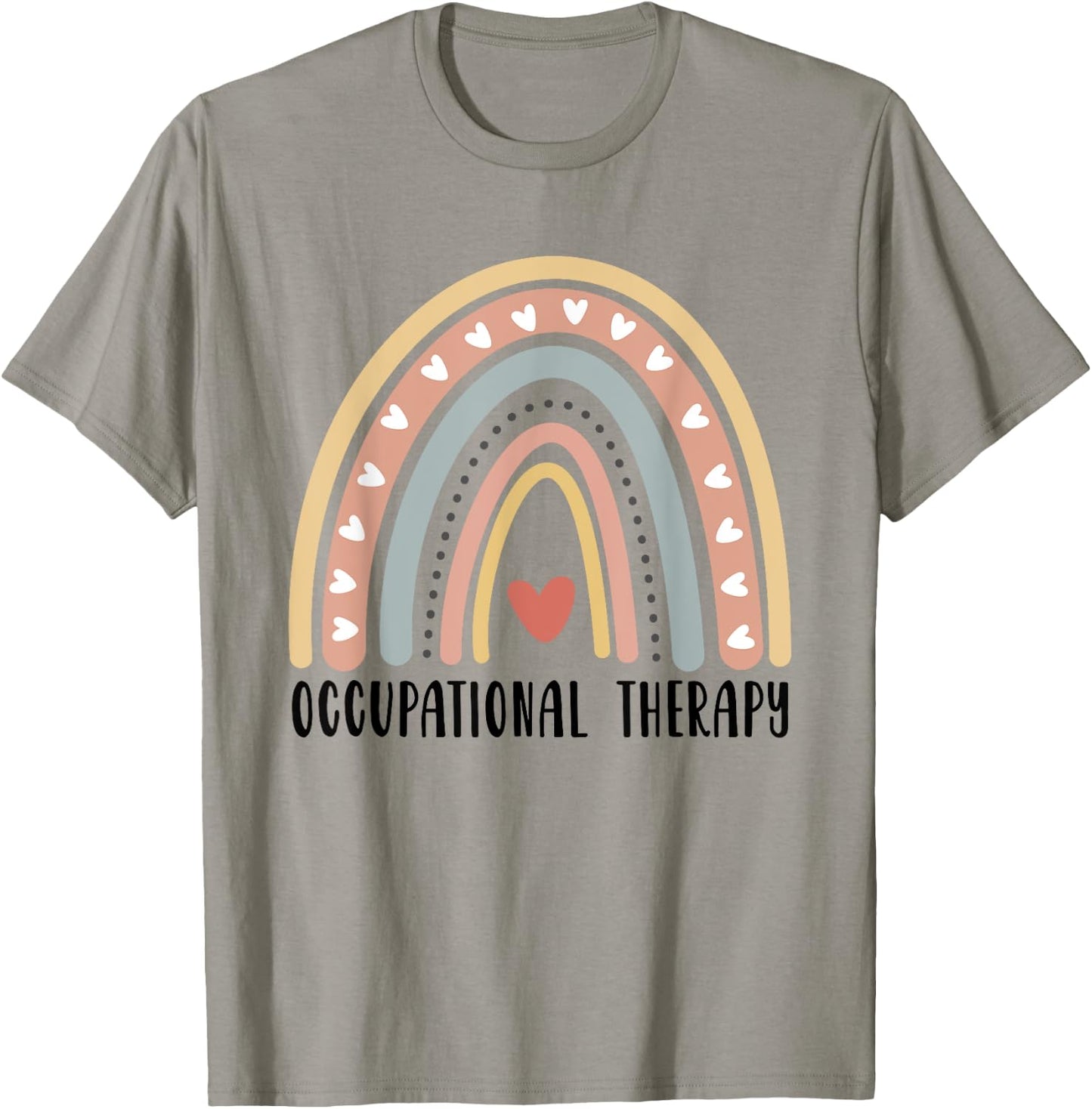 Occupational Therapy OT Month Therapist Boho Rainbow T-Shirt - T-Shirt | Sand