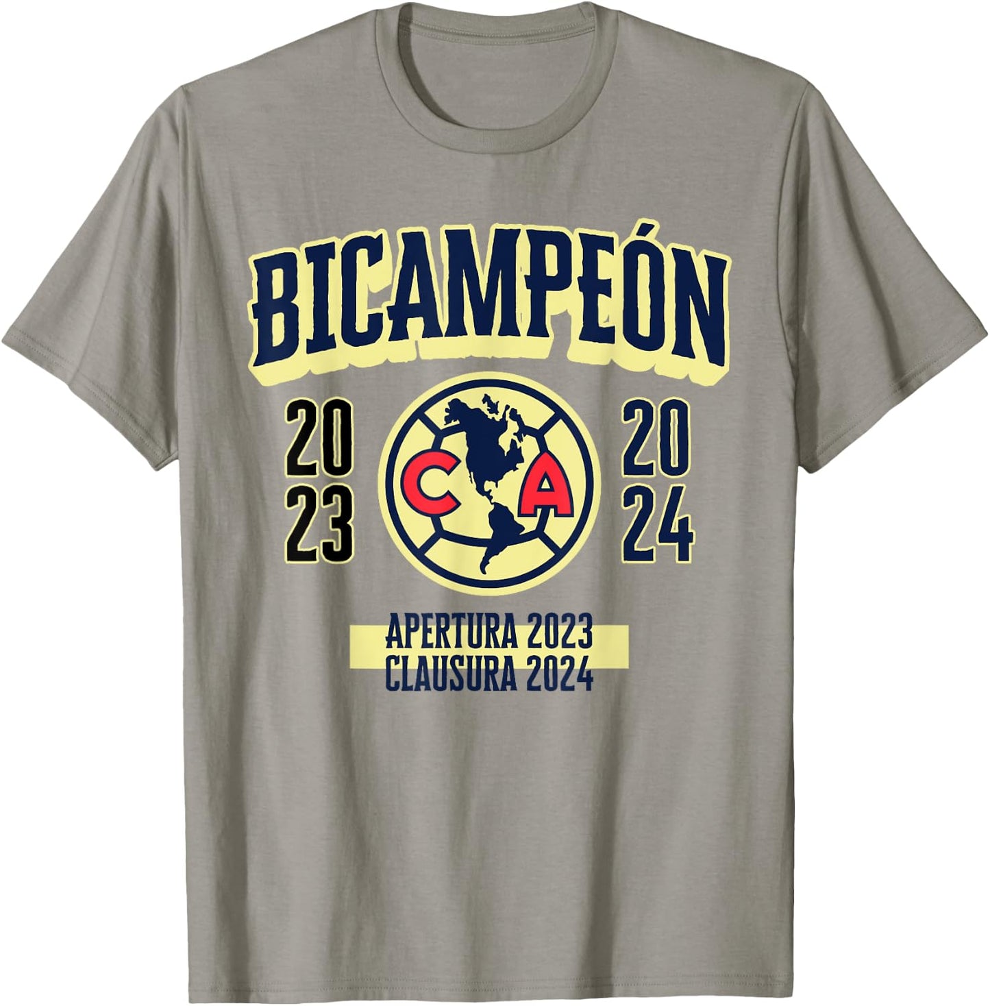 Club America Bicampeon Torneo Apertura 2023 - Clausura 2024 T-Shirt - T-Shirt | Sand
